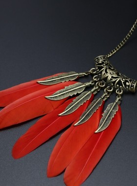 夸张饰品复古镂空黑色百搭毛衣链