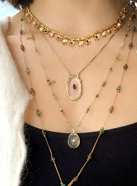 BohemianRhapsodie珐琅镀金项链