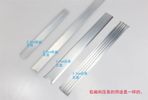 阳光板压条铝扁耐力板铝压条收边采光板雨棚阳光房安装配件连接件 - 图2