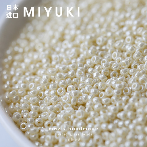 日本进口御幸米珠2/3/4mm珍珠色圆珠手工串珠手链项链材料DIY配件 - 图2