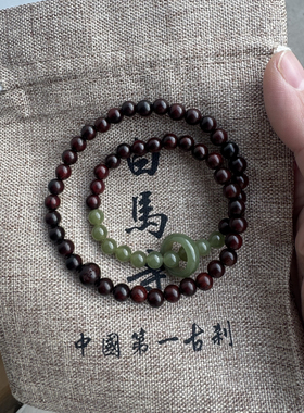 洛阳白马寺手串小叶紫檀6mm双圈手串木质手串手链小叶紫檀念珠