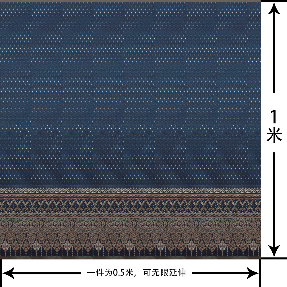 民族风东南亚缅甸泰国傣族提花服装面料筒裙短裙一片裙布料C 家博