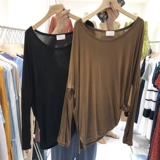 Черный лонгслив, осенний, коллекция 2023, оверсайз, свободный крой, защита от солнца