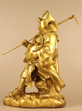 纯铜中式天蓬元帅猪八戒桌面摆件