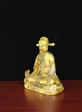 纯铜药王孙思邈中式中医药店摆件