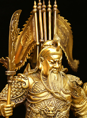 铜九龙关公令旗忠义武财神关二爷