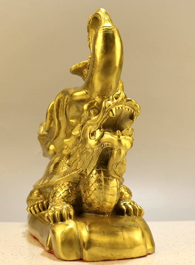 纯铜龙龟驼人参财富归来富贵人生