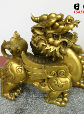 家居饰品摆件黄铜貔貅大号中式
