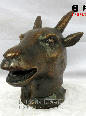 日月堂圆明园12生肖黄铜风水兽首