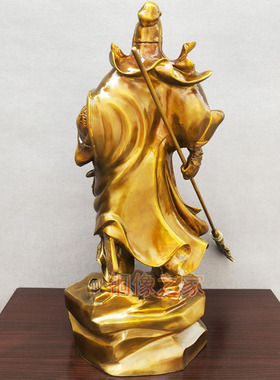 黄铜关二爷忠义千秋大厅工艺品