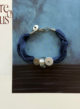 VITREQYOUS蓝色真丝手链