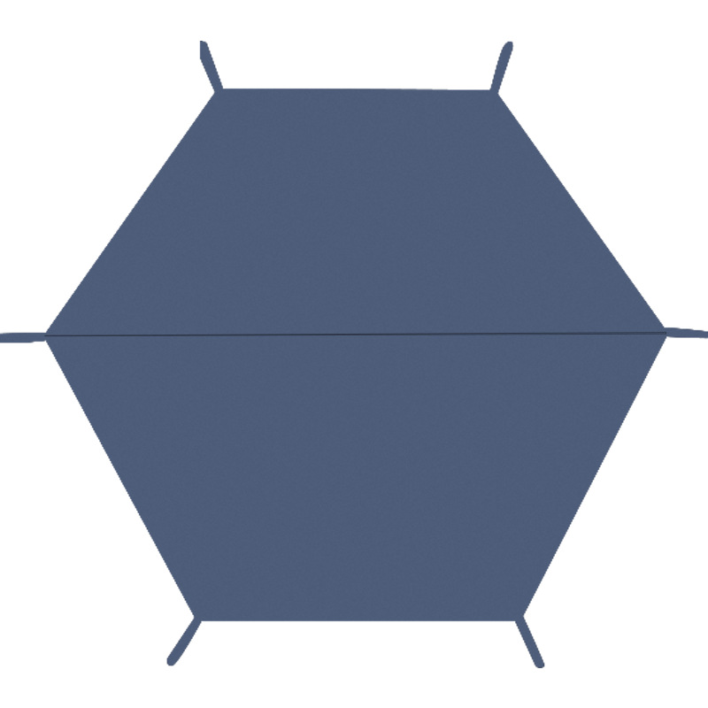 六角帐篷地席地布露营地垫加厚防水耐磨牛津布防潮野餐垫遮阳幕布 - 图3