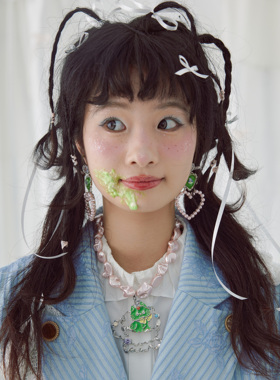 外星社镀白金天然贝珠串珠