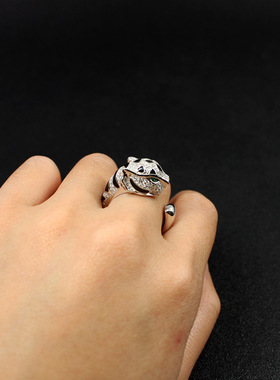 欧美风食指手环饰品镀金情侣对戒