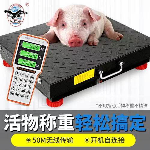 大红鹰无线电子秤小型商用300kg电子称精准台秤分离式600公斤磅秤 - 图0