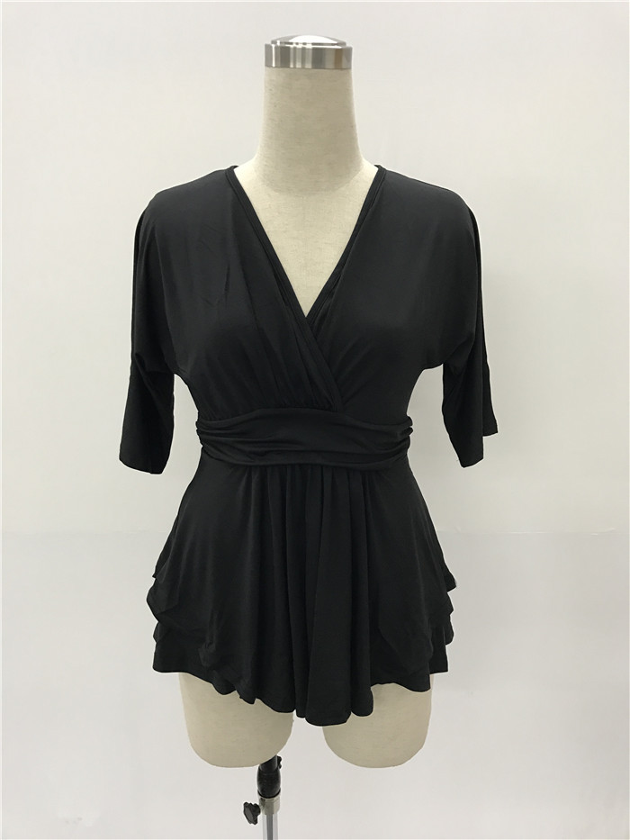 Women's large size 6xl 5xl 4xl 3xl dress 纯色女装大码连衣裙 - 图2