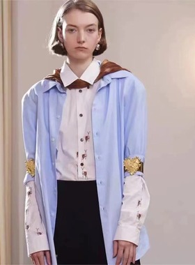 Golden heart-shaped wide open metal bracelet bracelet 手环