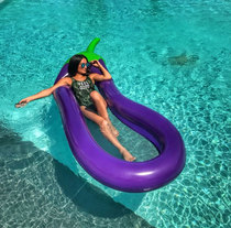 Beach Floating Bed Eggplant Slick Swimming Supplies Cloths Inflatable Water Hammock Lounger Floating Circle Bubble Water Adrift