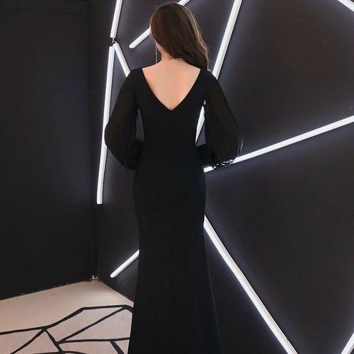 红色晚礼服裙女2026时尚宴会气质长款高贵简单大方名媛显瘦连衣裙 - 图3