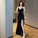 Evening beauty sexy off-shoulder strapless evening dress