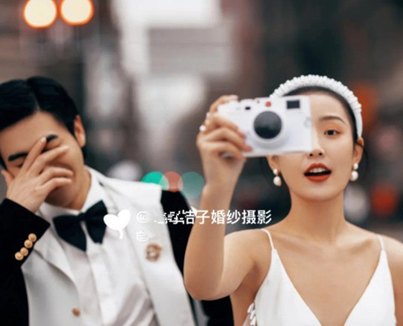 影楼婚纱摄影旅拍外景道具橱窗摆件单反相机模型时尚复古相机模型