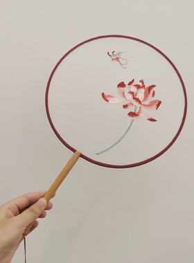摄影道具汉服明制拍摄团扇子古风