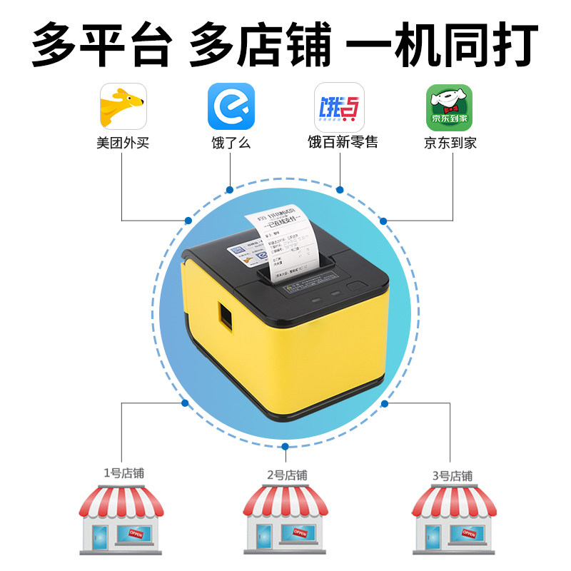 佳博gp58mbⅢ外卖饿了么美团打印机 奥几亚办公热敏/热转印打印机