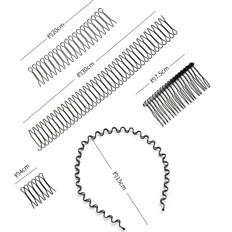 短发留发过渡期碎发整理神器女发夹隐形束发箍后脑勺刘海头箍头饰-图3