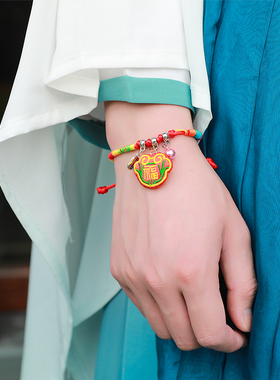 可爱中式可当情侣手链