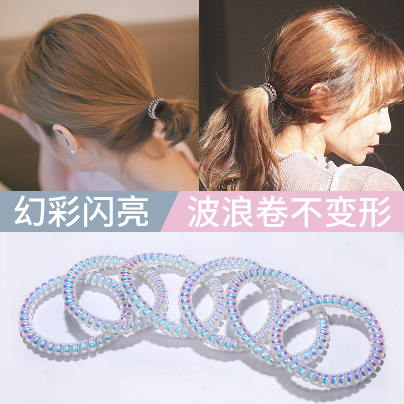 韩国电话线人鱼姬blingbling色发圈 艾风发饰