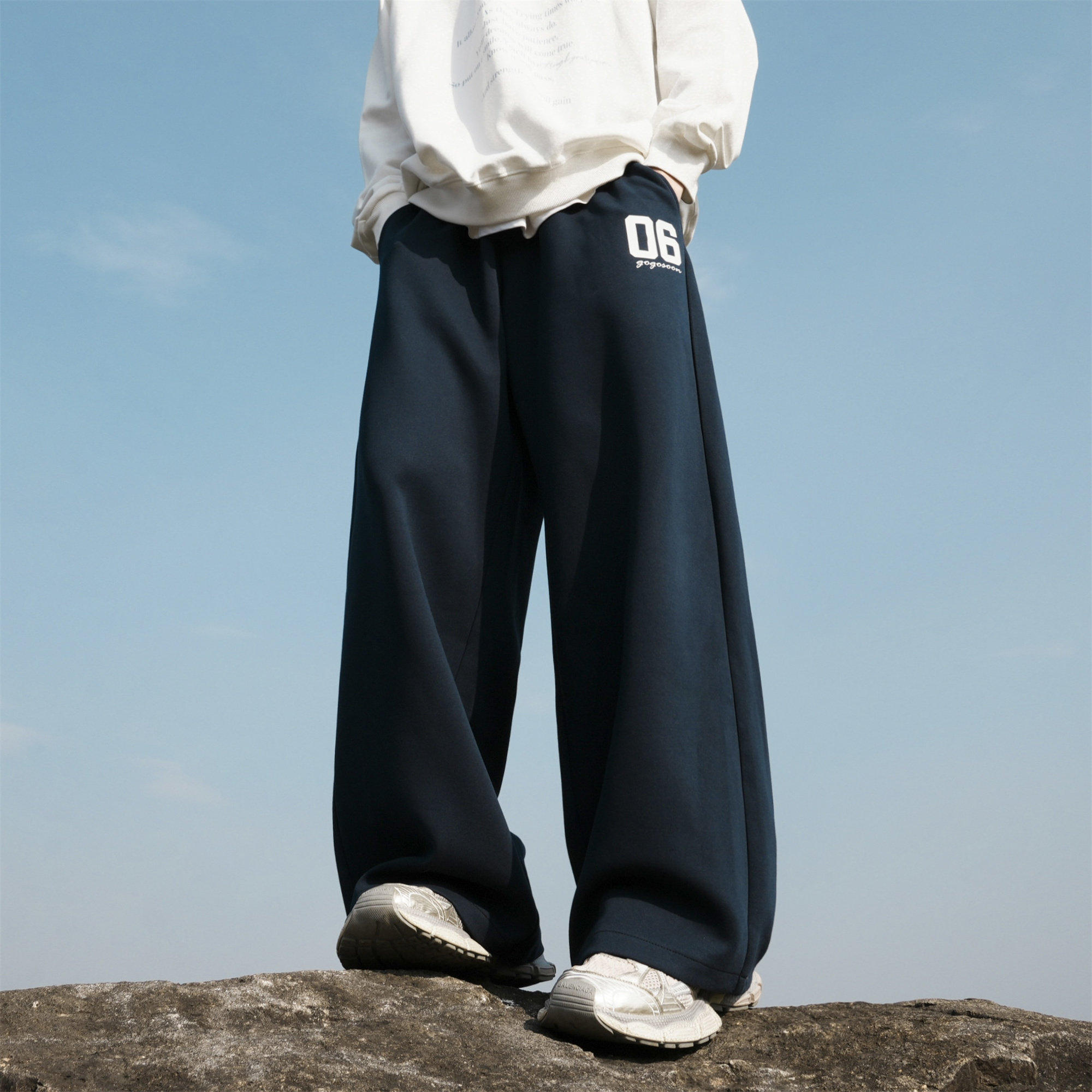 GOGOSOON卫裤男350g新款春秋休闲裤宽松直筒运动百搭青少年长裤潮,淘宝优惠券,粉丝福利购,淘宝优惠卷