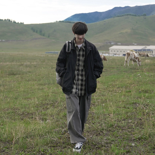 Осенняя ретро универсальная куртка для отдыха для школьников, с вышивкой