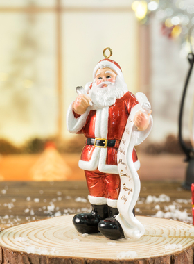 圣诞老人礼物清单挂件家居客厅圣诞氛围道具布置圣诞装饰品