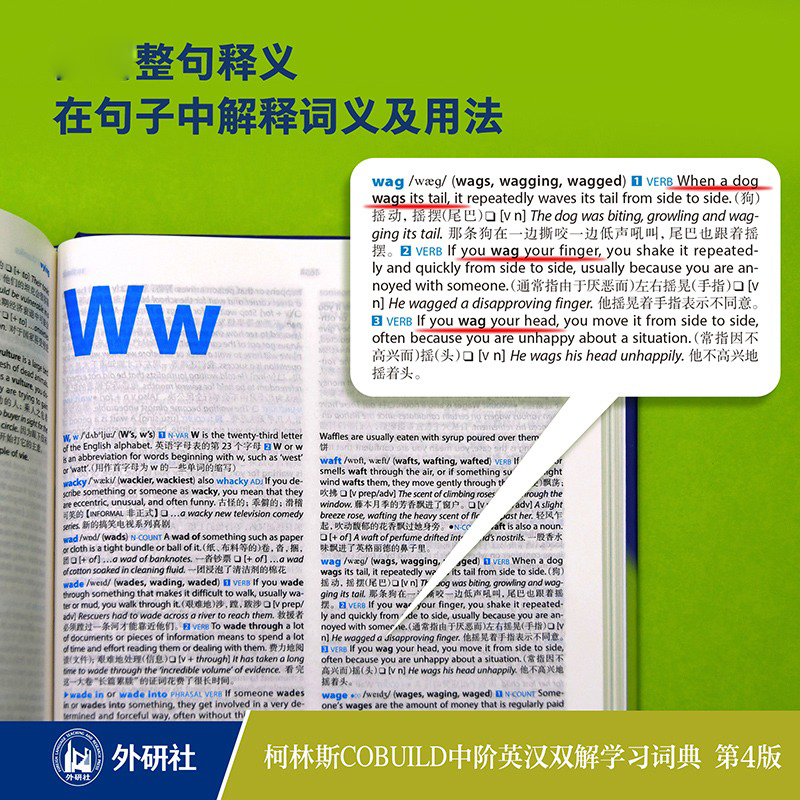 柯林斯COBUILD中阶英汉双解学习词典第四版新版英语学习词典字典学生实用词典适用英语辞典工具书中阶英汉双解学习词典外研社-图1