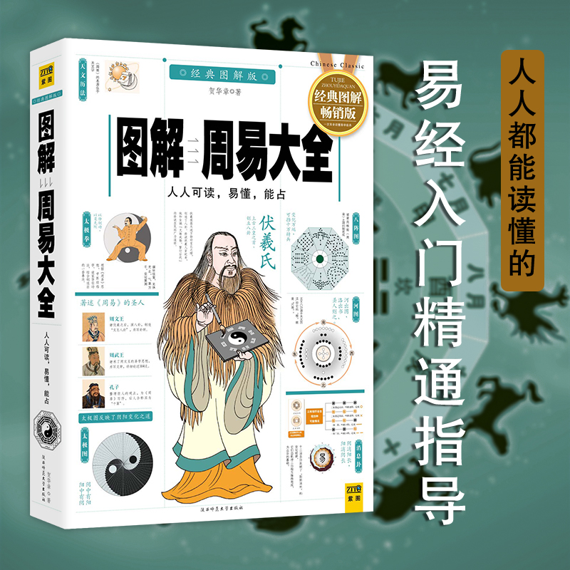 套装4册图解易经+周易大全+黄帝内经+山海经白话图解经典畅销版抖音同款中国哲学易经全书四书五经-图1