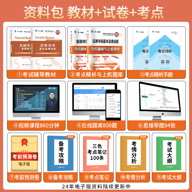 天一证券从业资格2024年教材+历年真题试卷机考题库金融市场基础知识证券基本法律法规证券业从业资格证从业证考试 搭证从视频课程 - 图0