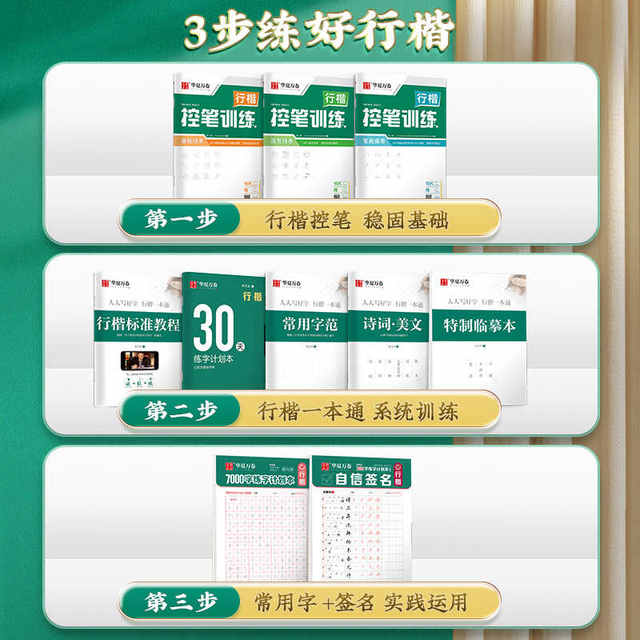 Huaxia Ten Thousand Volumes of Regular Calligraphy Copybook for Adults to Practice Calligraphy Wu Yusheng's Regular Calligraphy Book with 7000 Commonly Used Copybooks for Adult Men Fountain Pen Copybook for Pen Control Training Running Script Copybook for Beginners Junior High School College Students and Girls Copying Quick Hard Pen Calligraphy Practice Book