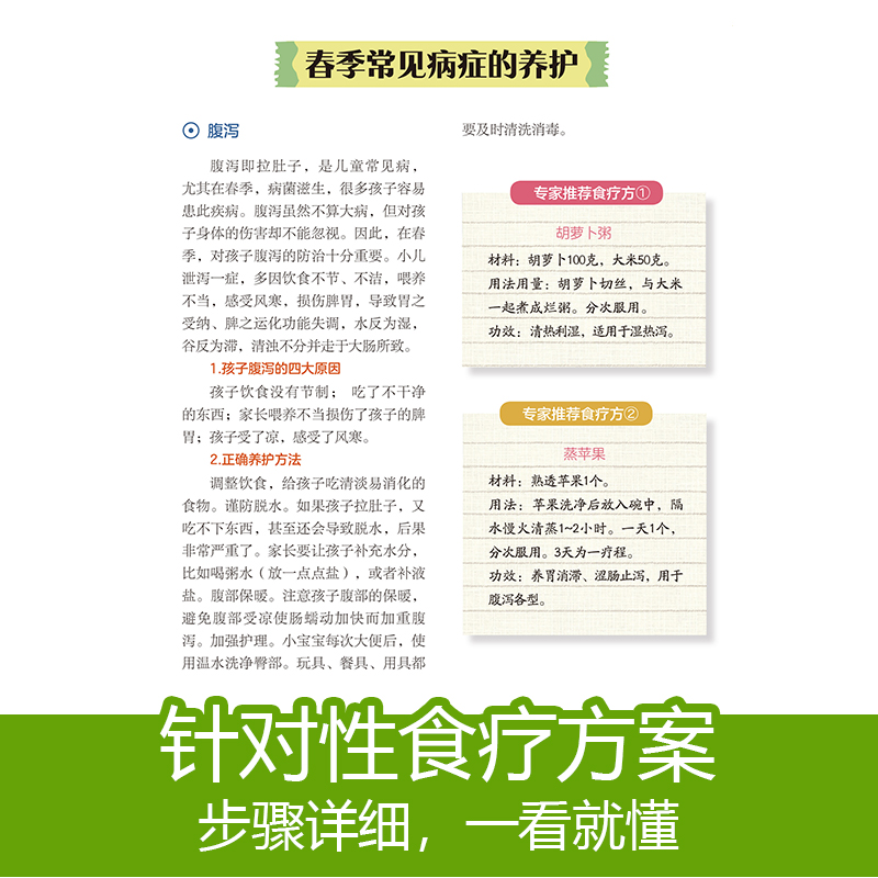 许尤佳小儿春季保健食谱 80多道儿童脾胃调养食谱 1岁以上宝宝食谱 小儿健脾调肝祛湿方 儿童长高食谱许尤佳儿童食疗大全 正版 - 图2