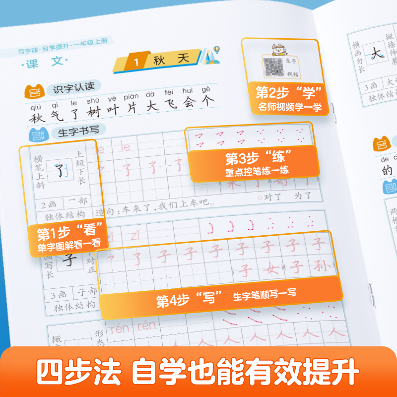 写字课 小学生/初中生华夏万卷同步写字课课练语文英语字帖控笔训练 一三四五六二年级上册下册七八九年级楷书硬笔字帖小刺猬理发 - 图2