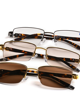 天然高档中老年清凉茶色石头镜