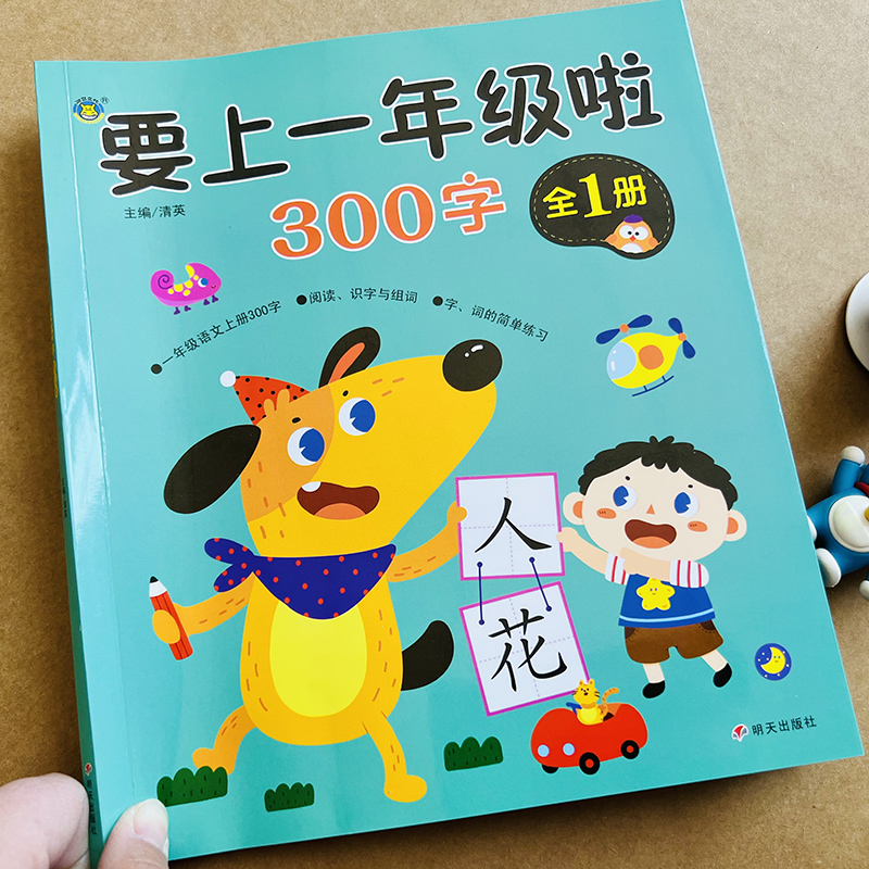 儿童认字书学前识字一年级认字300字看图识字简单汉字启蒙早教绘本入门3-6岁幼儿园小中大班宝宝大图大字读儿歌顺口溜唐诗学汉字书 - 图0