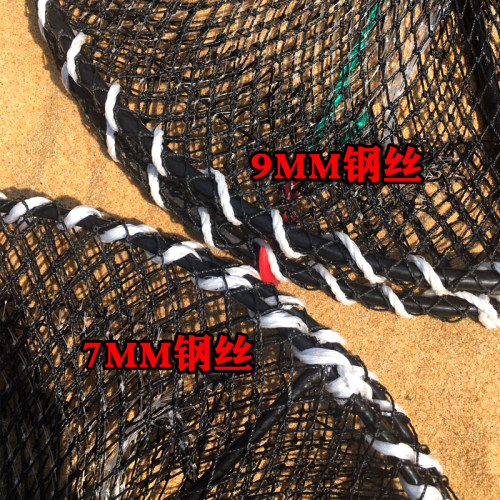 加粗加重螃蟹笼子重型海用捕蟹笼圆形折叠蟹笼虾笼鱼笼弹簧笼蟹笼 - 图1