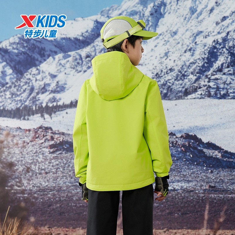 小彩壳|特步童装儿童外套男童冬季户外防风加厚款摇粒绒加绒上衣,淘宝优惠券,粉丝福利购,淘宝优惠卷