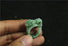 Glutinous green floating green attracts wealth Pixiu ring jade free shipping