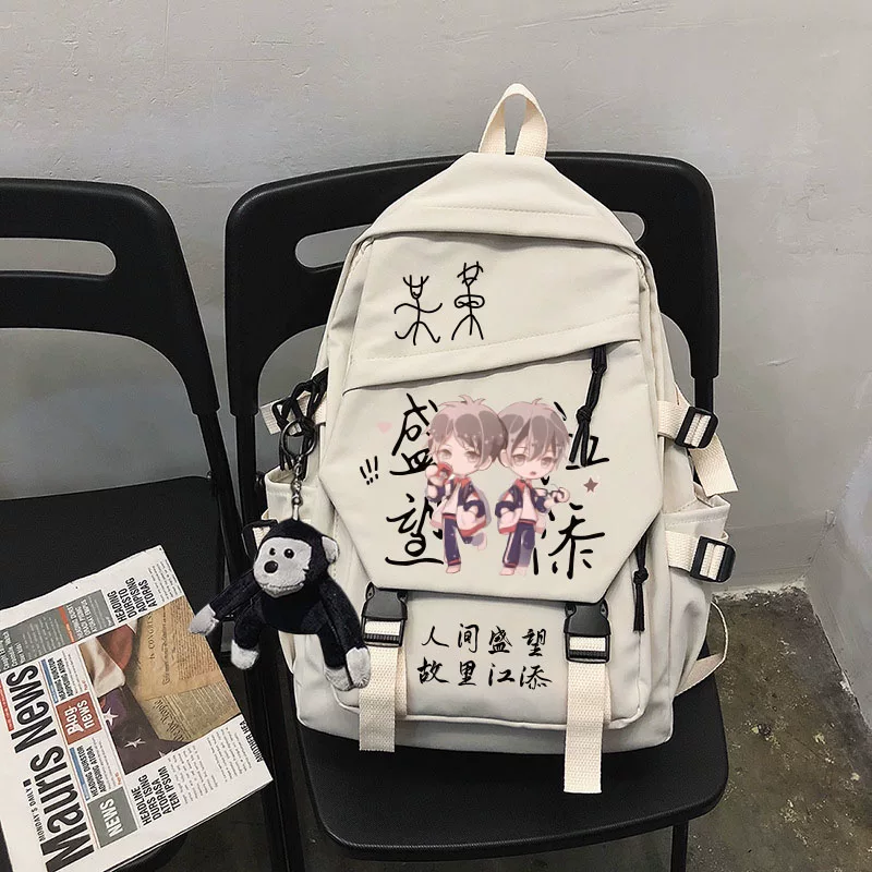 Moveka Moto Anime School Bag Shengwangjiang Tim Новелы Период Ученица Девочки со школьным рюкзаком для средней школы