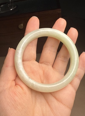 G816和田玉镯子小圈口手镯手饰文玩保真翠青高级感53圈口证书