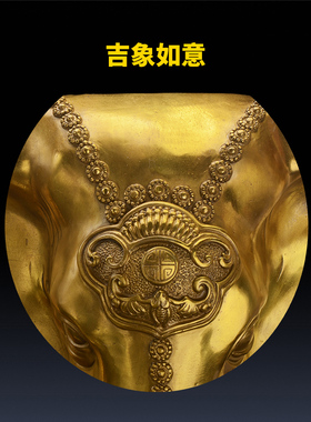 大象头摆件铜家居墙壁挂件装饰