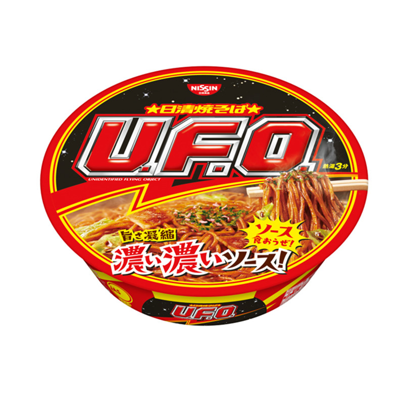 日本日清UFO 浓厚猪肉酱汁飞碟炒面干拌面方便面 128g 明太子炒面 - 图3