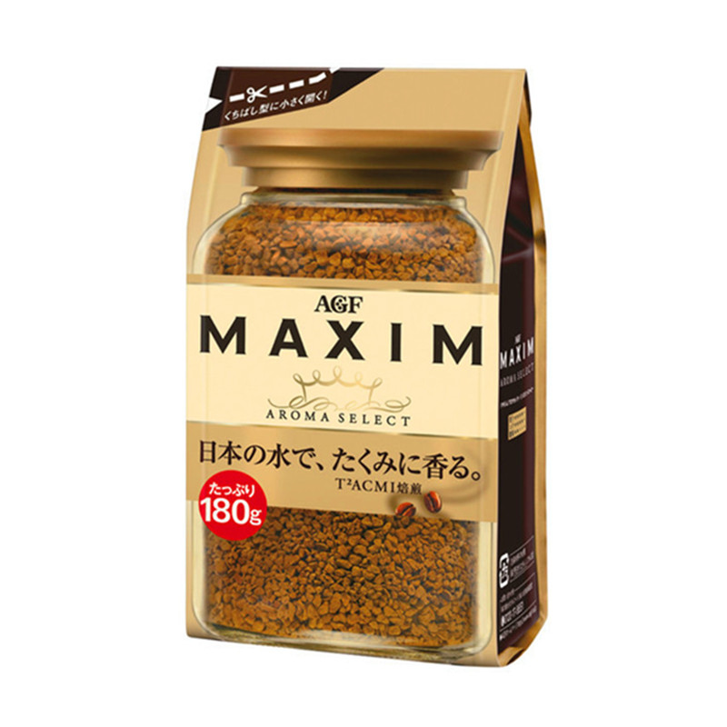 包邮 日本maxim高品质速溶无糖黑咖啡经典原味180G 金袋140g 210g