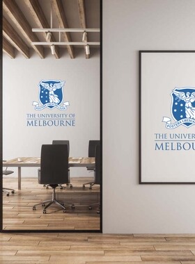 UniMelb墨尔本大学墙贴办公室玻璃贴纸装饰个性创意车贴咖啡店定
